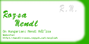 rozsa mendl business card